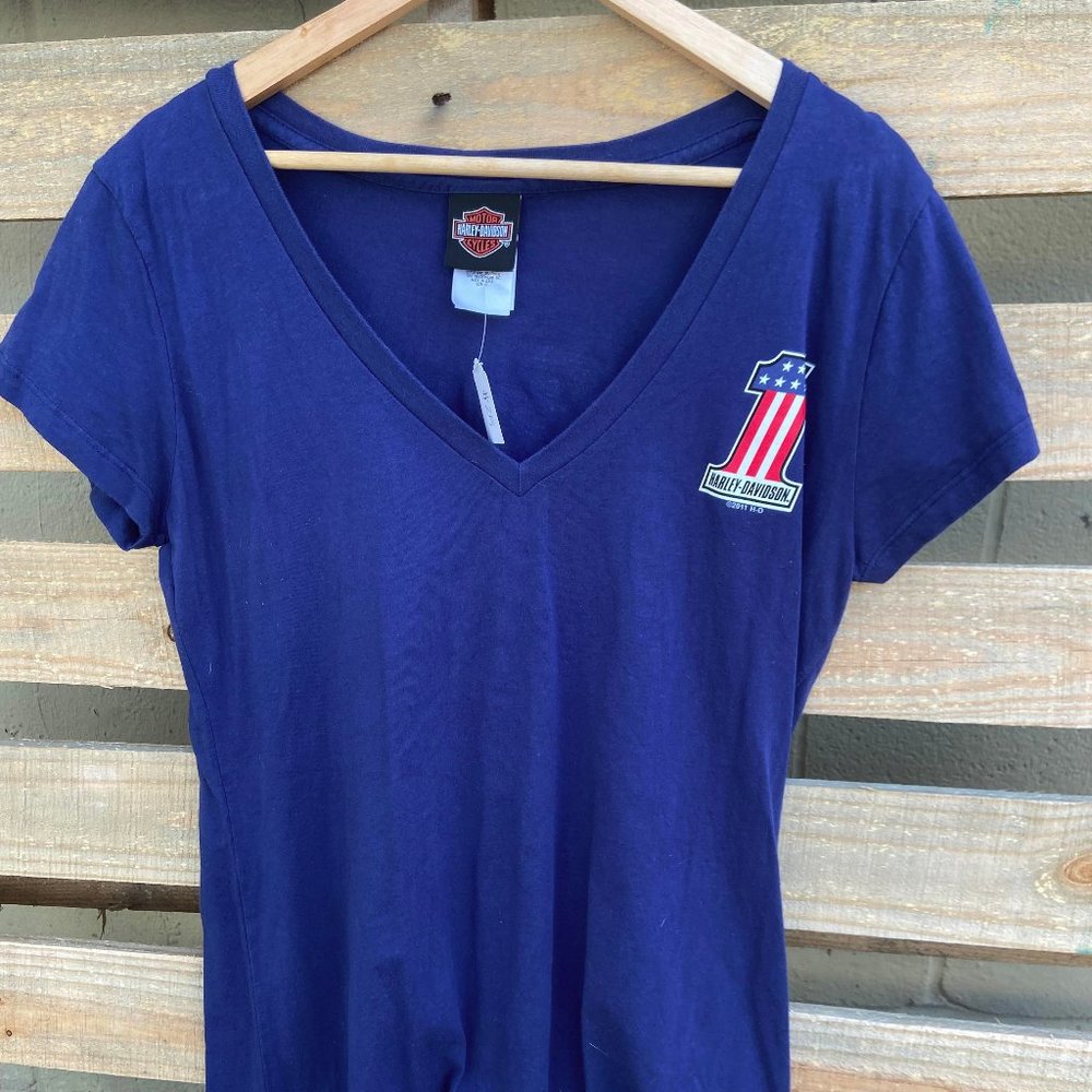 Harley Davidson Blue Shirt
